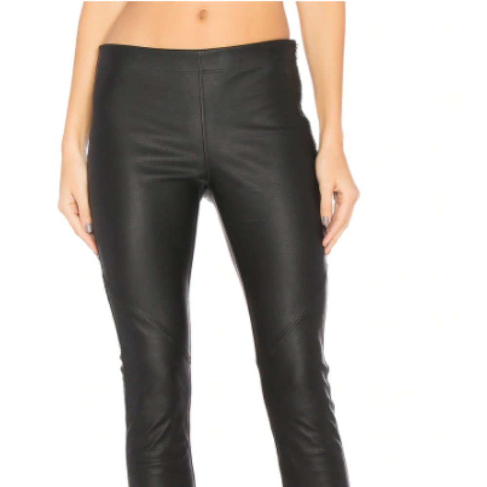 Faux Leather Trousers - David Lerner